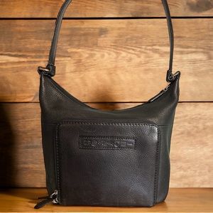 Fossil black pebble genuine leather purse.